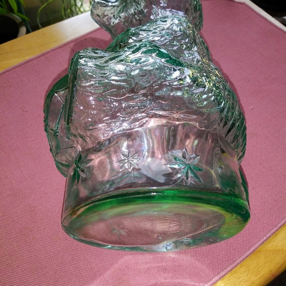Vintage Figural Green Glass Bottle - Picture 4 of 4